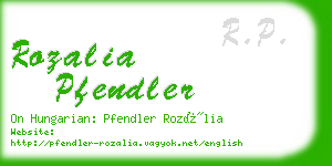 rozalia pfendler business card